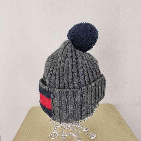 トミーヒルフィガー TOMMY HILFIGER ボンボン付き ロゴデザインニットキャップ メンズ FREE