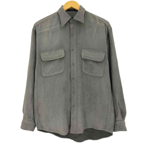 ヴァンヒューゼン VAN HEUSEN SOFT SUEDE スエード地 ダブルポケットシャツ メンズ import:S
