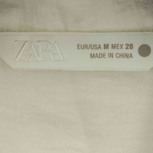 ザラ ZARA ZW COLLECTION 刺繍ポケットシャツ レディース M