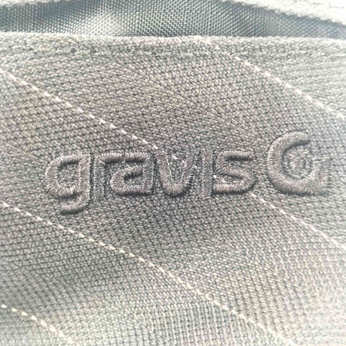 グラビス gravis ロゴ 刺繍 ピンストライプ レザー 切替 ウエスト バッグ ボディ バッグ メンズ