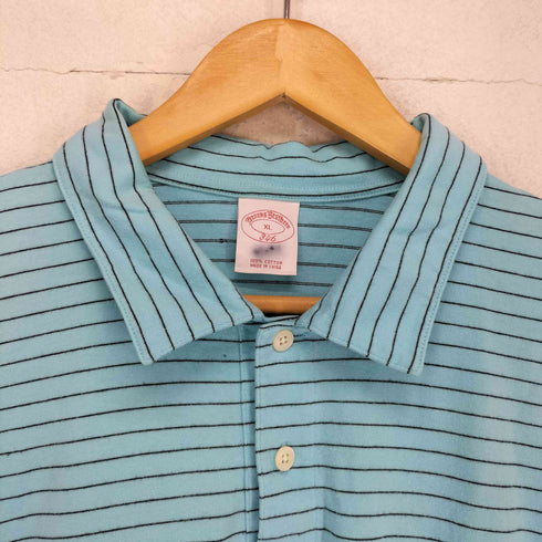 ブルックスブラザーズ 346 BROOKS BROTHERS ロゴ刺繍ボーダーポロシャツ メンズ XL