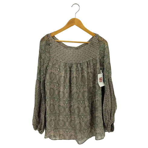 ザラ ZARA FOR Mum ペイズリーシフォンブラウス レディース import:M