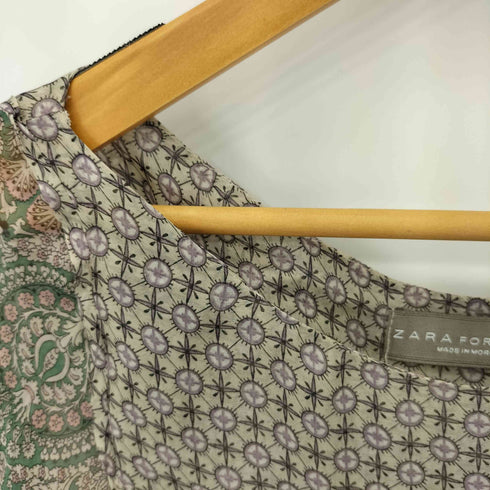 ザラ ZARA FOR Mum ペイズリーシフォンブラウス レディース import:M