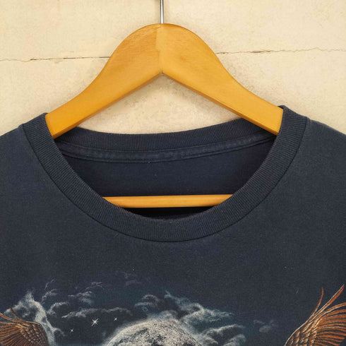 フロントアニマルプリントクルーネックTシャツ メンズ
