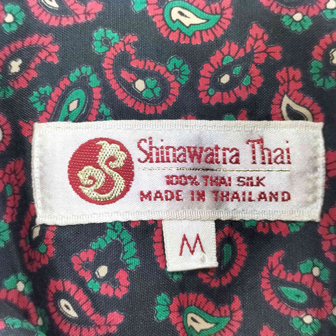 Shinawatra Thai ペイズリー柄 シルクシャツ メンズ M