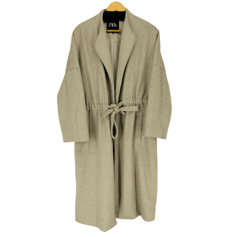 ザラ ZARA ベルトウールブレンドコート レディース import:L