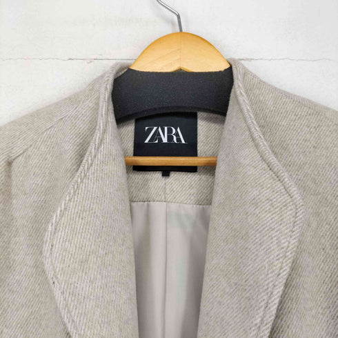 ザラ ZARA ベルトウールブレンドコート レディース import:L