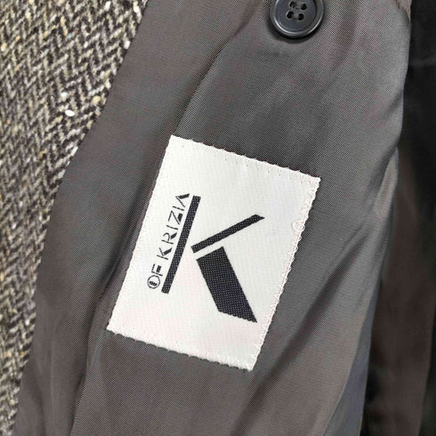 ケイオブクリッツィア K of KRIZIA 3B カシミヤ混 テーラードジャケット メンズ 52