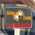 SON OF SUN 裏地フリース 背面刺繍 ステッチデザイン ジップアップジャケット メンズ JPN:M