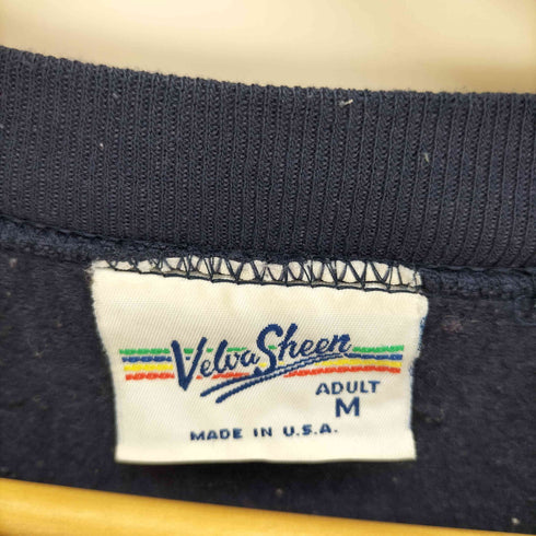 ベルバシーン Velva Sheen 90S USA製 裏起毛 タイガー カレッジ プリント ポリコットン クルーネック スウェット メンズ import:M