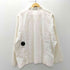 シリンギルド SHIRIN GUILD 00S 英国製 平面 ステッチ パターン クロスカラー リネン コットン シャツ ジャケット メンズ import:M
