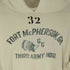 32 FORT MCPHERSON GA GG THIRO ARMY HDQ キャラクタープリント リバースウィーブ型 プルオーバー パーカー メンズ