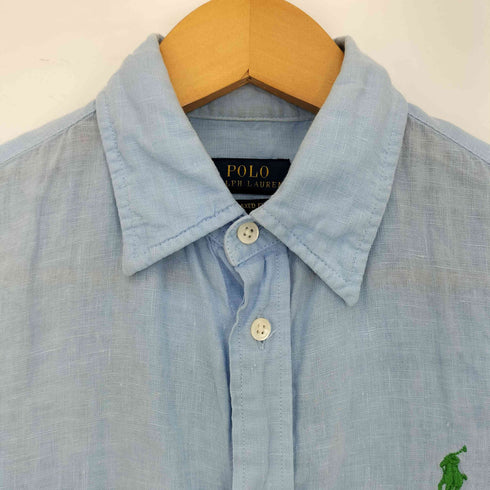 ポロラルフローレン POLO RALPH LAUREN RELAXED FIT ポニー刺繍 リネンシャツ メンズ import:XS