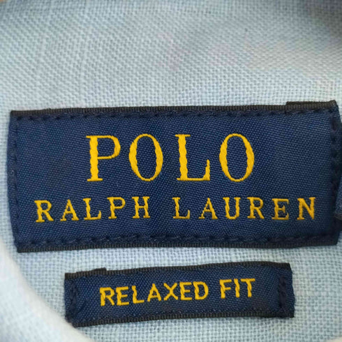 ポロラルフローレン POLO RALPH LAUREN RELAXED FIT ポニー刺繍 リネンシャツ メンズ import:XS