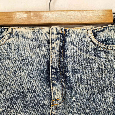 Y2K JEAN COLONNA MADE IN ITALY ブリーチ加工プリーツデザインデニムスカート レディース 40