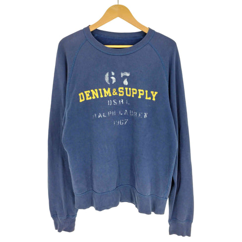 デニムアンドサプライ ラルフローレン DENIM & SUPPLY RALPH LAUREN 67 1967 3Dプリント 裏地フリース クルーネック スウェット メンズ