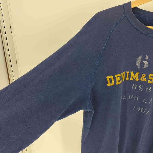 デニムアンドサプライ ラルフローレン DENIM & SUPPLY RALPH LAUREN 67 1967 3Dプリント 裏地フリース クルーネック スウェット メンズ