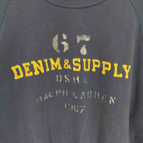 デニムアンドサプライ ラルフローレン DENIM & SUPPLY RALPH LAUREN 67 1967 3Dプリント 裏地フリース クルーネック スウェット メンズ