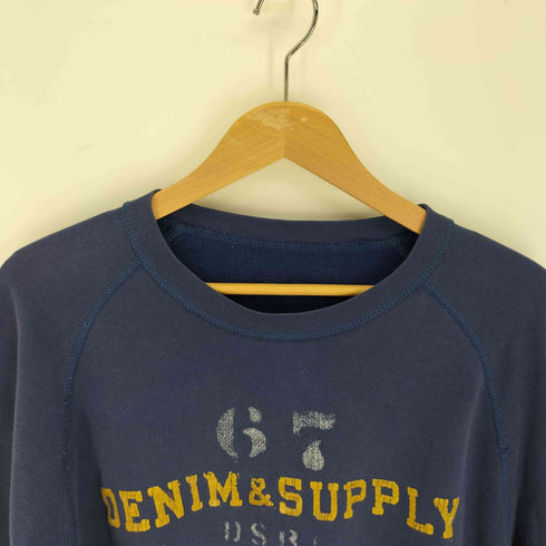 デニムアンドサプライ ラルフローレン DENIM & SUPPLY RALPH LAUREN 67 1967 3Dプリント 裏地フリース クルーネック スウェット メンズ