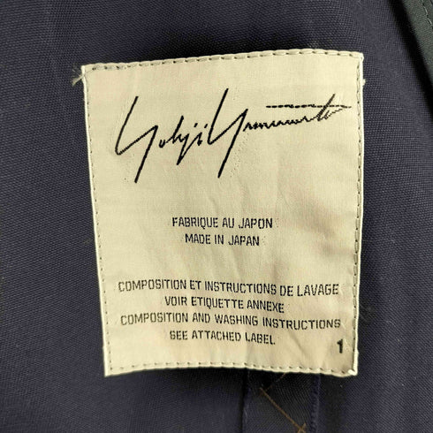 ヨウジヤマモト Yohji Yamamoto 03SS アシンメトリーポケット コットン4Bジャケット レディース 1