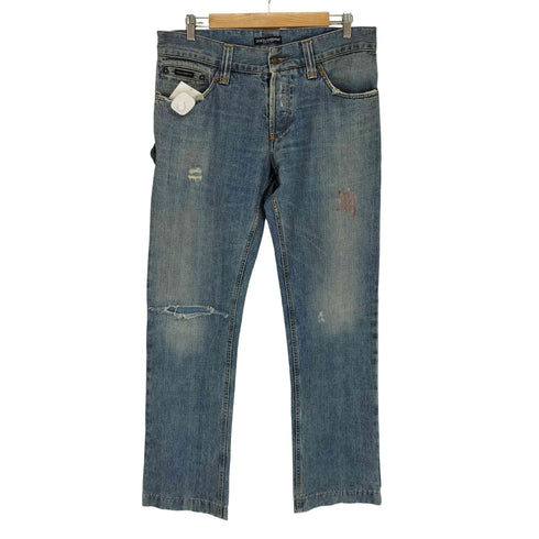 ドルチェアンドガッバーナ DOLCE&GABBANA ステッチデザインデニムパンツ メンズ 50