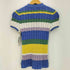 ポロラルフローレン POLO RALPH LAUREN ポニー刺繍 コットン マルチボーダー ニットポロシャツ レディース import:XS