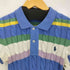 ポロラルフローレン POLO RALPH LAUREN ポニー刺繍 コットン マルチボーダー ニットポロシャツ レディース import:XS