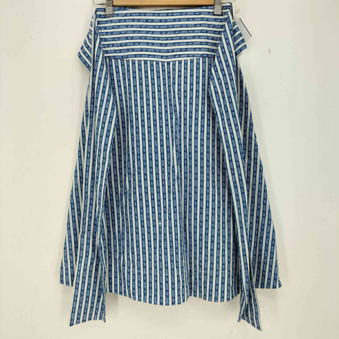 トリーバーチ TORY BURCH ストライプ リボン 巻き スカート レディース JPN:M