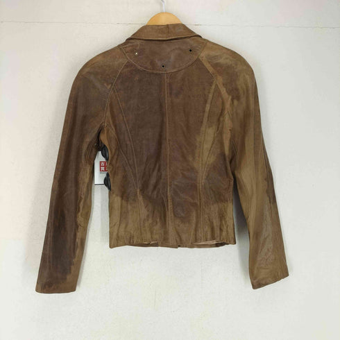 RUFFO RESEARCH MADE IN ITALY 退色加工レザーテーラードジャケット import レディース 38