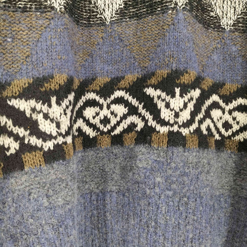 クロコダイル crocodile 総柄ニット メンズ import:L