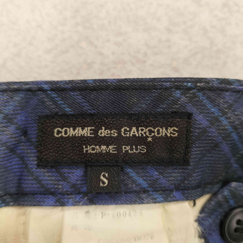 コムデギャルソンオムプリュス COMME des GARCONS HOMME PLUS AD1996 97SS CHECK期 バイアスチェックプリントサイドシンチパンツ メンズ S