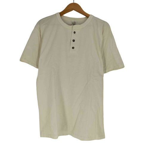 カルクルー Cal Cru USA製 ヘンリーネック S/S Tシャツ メンズ import:L
