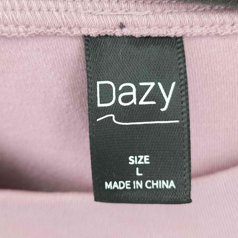 デイジー DAZY パイピング加工 猫プリント L/S Tシャツ レディース JPN:L