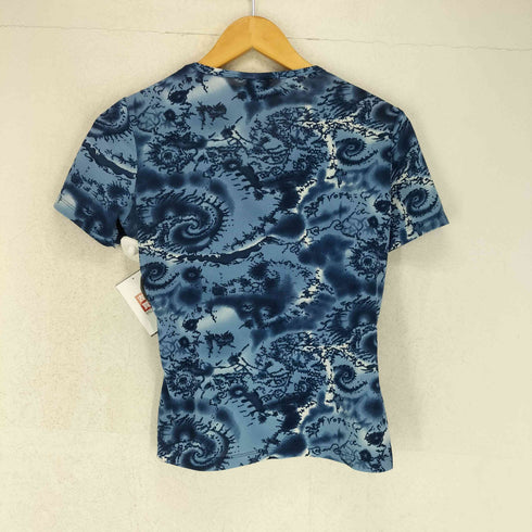 ジャンポールゴルチエ Jean Paul GAULTIER 総柄ストレッチTシャツ パワーネット レディース