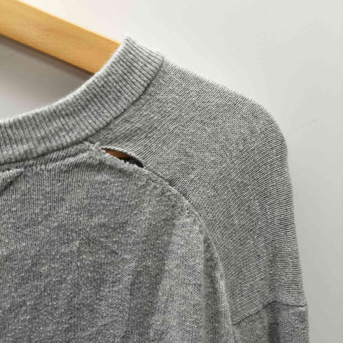 トミーヒルフィガー TOMMY HILFIGER ロゴ 刺繍 Vネック コットン ニット メンズ import:L