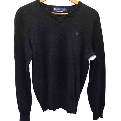 ポロバイラルフローレン Polo by RALPH LAUREN ポニー 刺繍 LAMBS WOOL ラムウール Vネック ニット メンズ import:S
