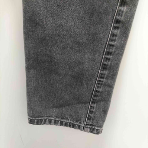 CINCH UP ロゴ パッチ 5ポケット テーパード ブラック デニム パンツ レディース 29×38