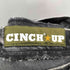 CINCH UP ロゴ パッチ 5ポケット テーパード ブラック デニム パンツ レディース 29×38