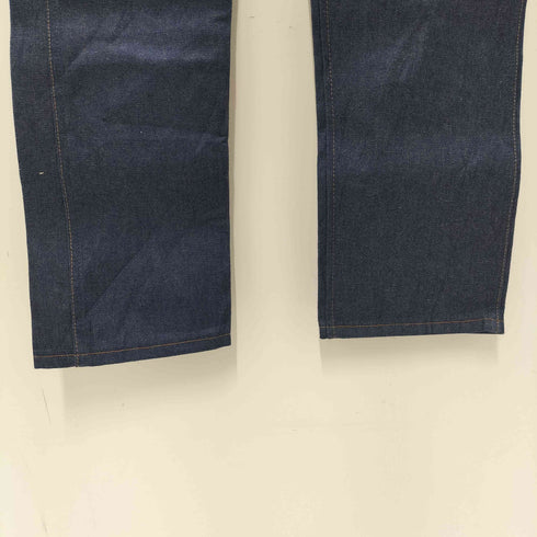 ラングラー Wrangler 90-00S メキシコ製 47MWZ REGULAR FIT ブーツ刻印 ジップ カウボーイカット ストレート デニム パンツ 濃紺 メンズ 31×36