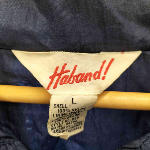 haband 三角タグ 肩パッド スナップボタン ナイロン ジャケット レディース import:L
