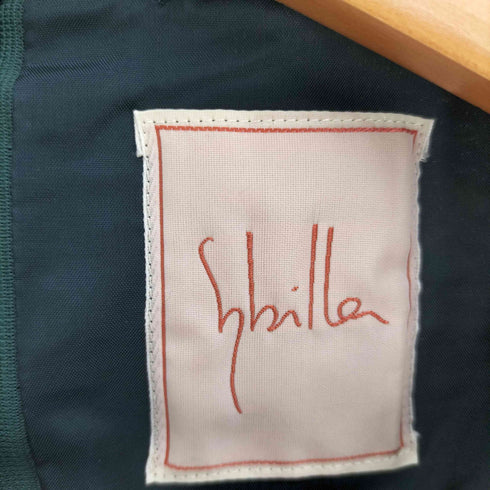 シビラ Sybilla 総柄 フレンチスリーブ タック ワンピース レディース JPN:M