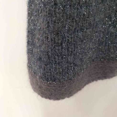 イヴサンローラン Yves Saint Laurent tricots デザインラメニットカーディガン レディース import:M