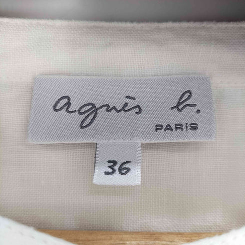 アニエスベー agnes b. プレッションリネンカーディガン レディース 36