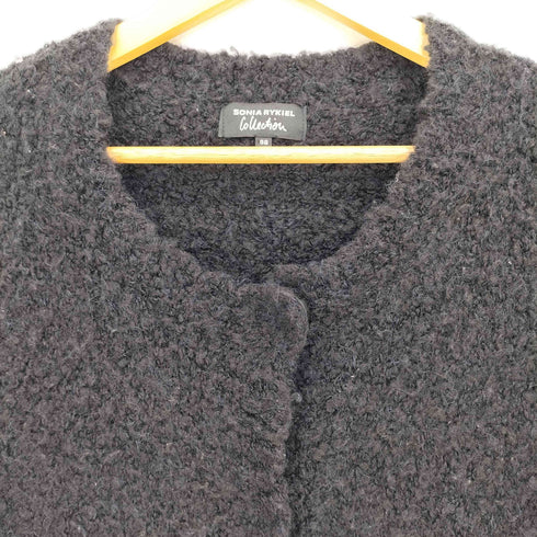 ソニアリキエル SONIA RYKIEL アルパカ混 ビジュー装飾 ロングカーディガン レディース 38