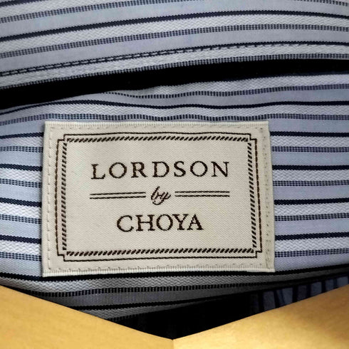 LORDSON by CHOYA コットン ストライプ ボタンダウンシャツ メンズ 38-82