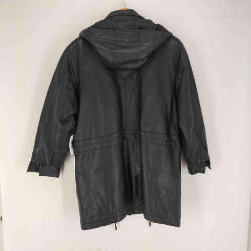 PRETA レザーフーデッドハーフコート メンズ LL