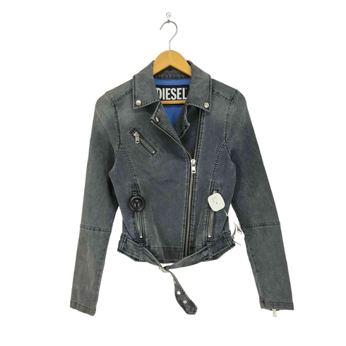 ディーゼル DIESEL MADE IN ITALY コットンダブルライダースジャケット メンズ XS