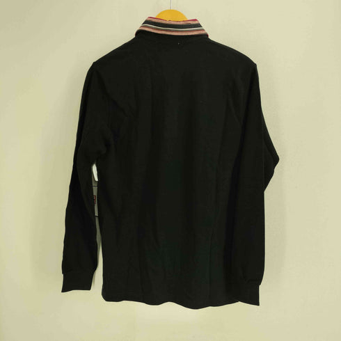 エトロミラノ ETRO MILANO マルチストライプ ロゴ刺繍 L/S ポロシャツ メンズ import:M