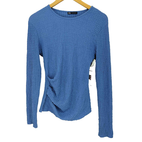 ザラ ZARA ロングスリーブテクスチャートップス レディース import:M
