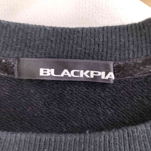 BLACK PIA スカルラインストーン レースアップ プルオーバー スウェット メンズ 46